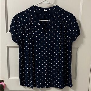 Old Navy Polka Dot Short Sleeve Blouse